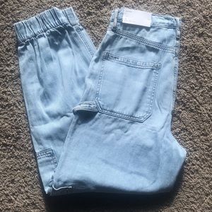 AEO Super Hi Rise Denim Joggers